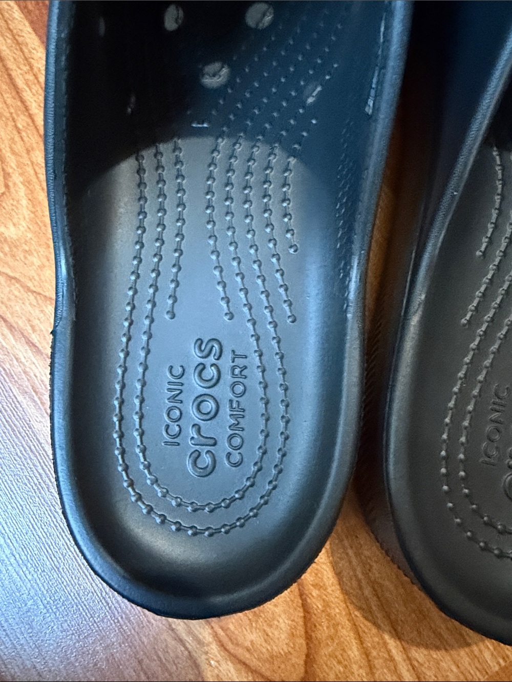 Women’s Black Slip-On Slide Crocs Sandals - Picture 3 of 12